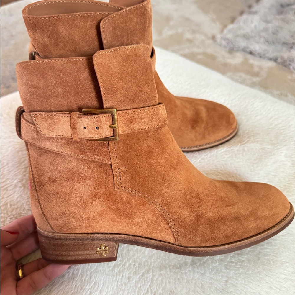 Tory Burch Brown Suede Ankle Booties